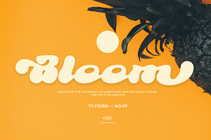 Bloom display font & badges