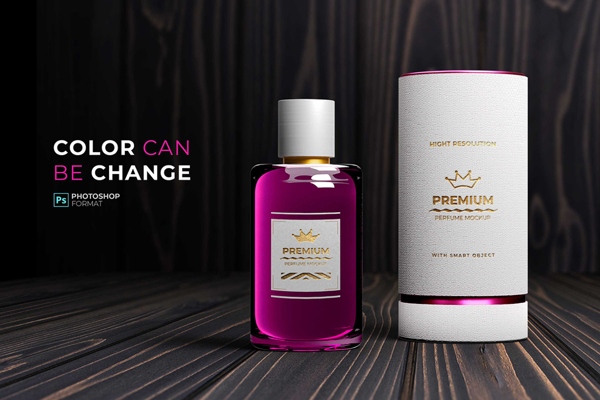 Premium Perfume Logo Mockup, a Packaging Mockup by Modaldesain (Photo 4 of 5)