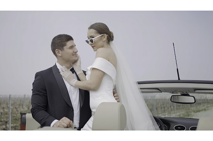 Just married couple, bride and groom, a Person Photo by Media Whale Stock