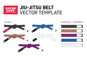 Jiu-Jitsu Belt Vector Template
