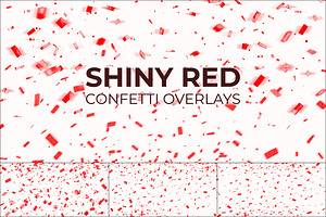 Shiny Red Confetti Overlays, a Texture Graphic by Partikusi Design