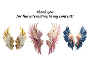Mystical Wings Clipart Bundle, an Animal Illustration by InkyQueenArt (Thumbnail 5 of 5)