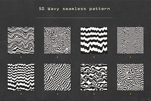 Wavy Lines. Seamless Pattern Pack.