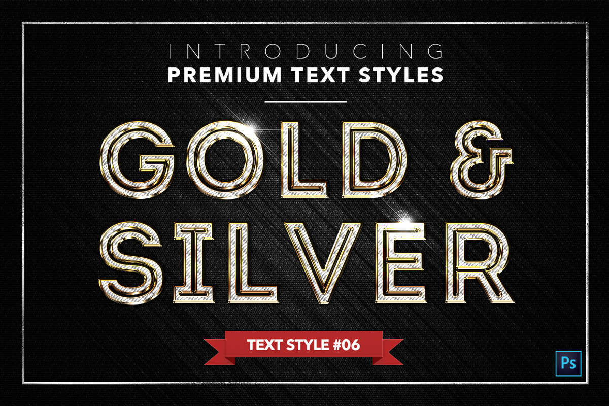 Gold & Silver #3 - 15 Text Styles, a Layer Style Add-On by Jonas Stensgaard (Photo 7 of 18)