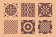 30x3 VINTAGE MOSAIC PATTERNS (BROWN), a Pattern Graphic by 2DFUNS (Thumbnail 3 of 7)