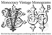Vintage Monograms B, a Blackletter Font by Intellecta Design (Thumbnail 2 of 2)
