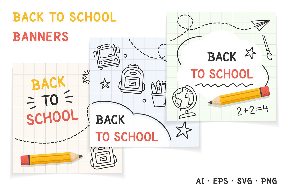 Back to to School Banners, an Education Illustration by PixMarket (Photo 1 of 4)