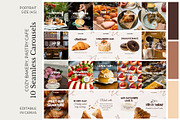 Bakery Seamless Carousels Instagram, a Social Media Template by Anna Design Studio (Thumbnail 1 of 12)