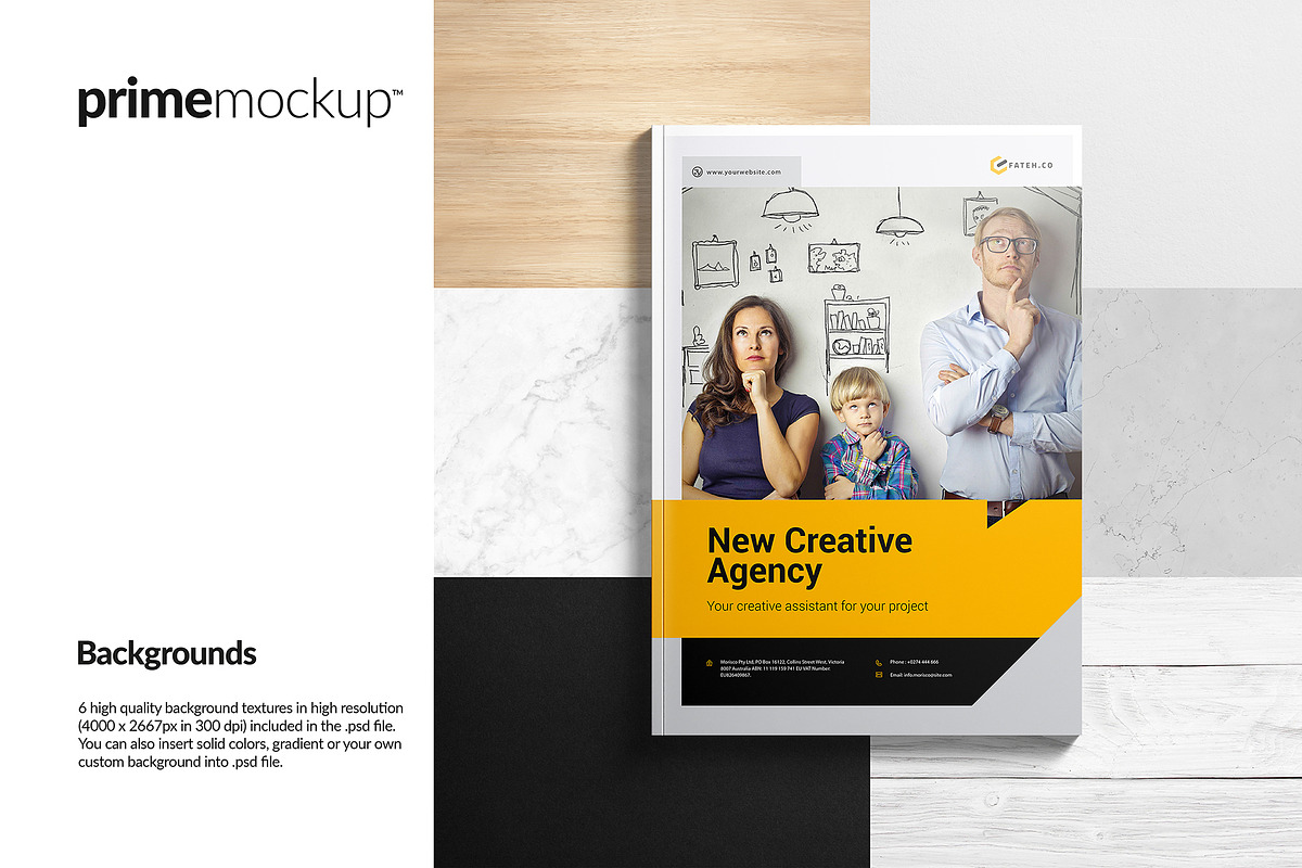 A4 Portrait Brochure Magazine Mockup, a Books & Magazine Mockup by PrimeMockup (Photo 10 of 10)
