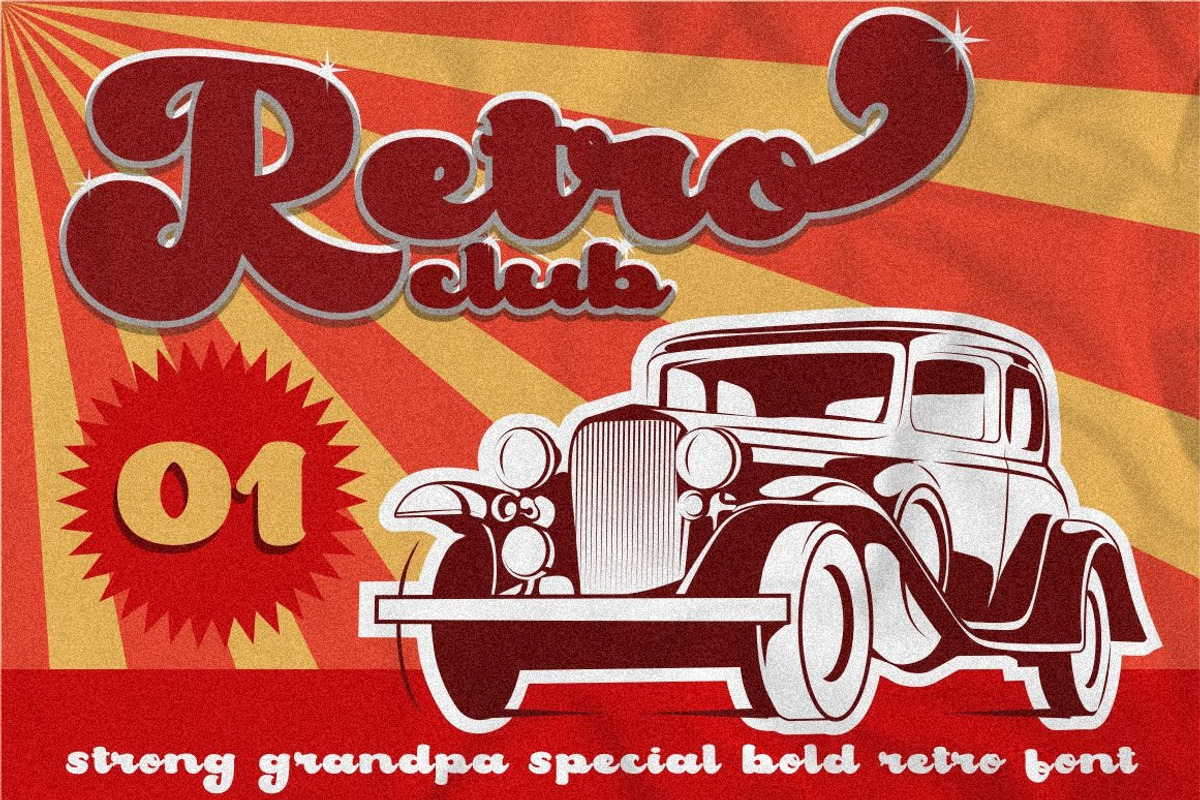 Strong Grandpa - Bold Retro Font, a Script Font by PutraCetol Studio (Photo 3 of 12)