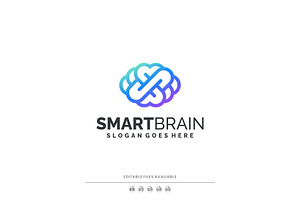 Gradient Modern Smart Brain Logo, a Branding & Logo Template by Artnivora.Std