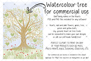 Family Tree clipart, Watercolour,, an Illustration by CommercialCliparts (Thumbnail 1 of 2)