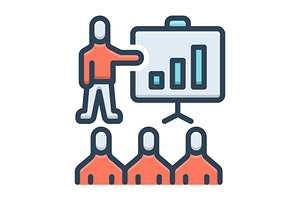 Presentation intro color icon, a Duotone Icon by Creative priyanka