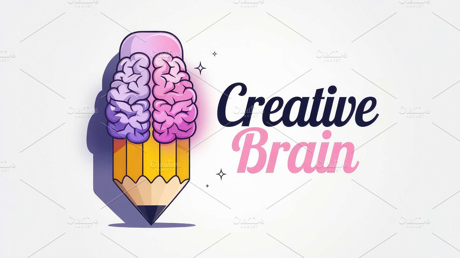 Creative Brain on Pencil, Colorful I, an Arts & Entertainment Photo by Perpis