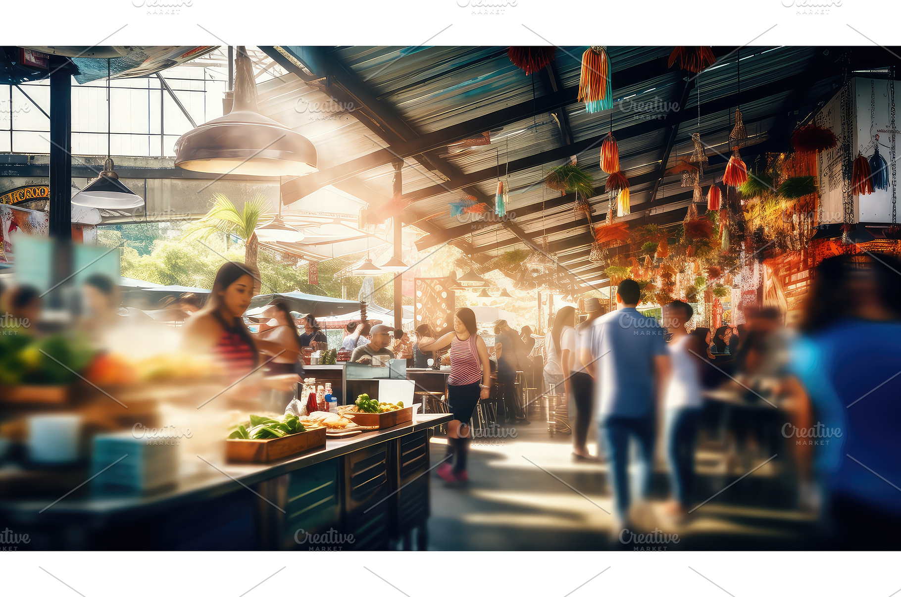 food retail restaurant background ai, a Food & Drink Photo by pikepicture