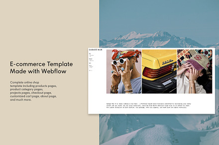 E-commerce Template - CABAGE MAN, a HTML Template by YYY ~ Webflow Templates