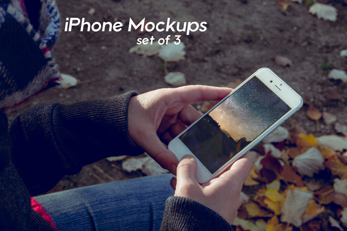 3 White iPhone 6/7 Mockups + Filters, an iPhone Mockup by Uncommon Mockups (Photo 1 of 7)