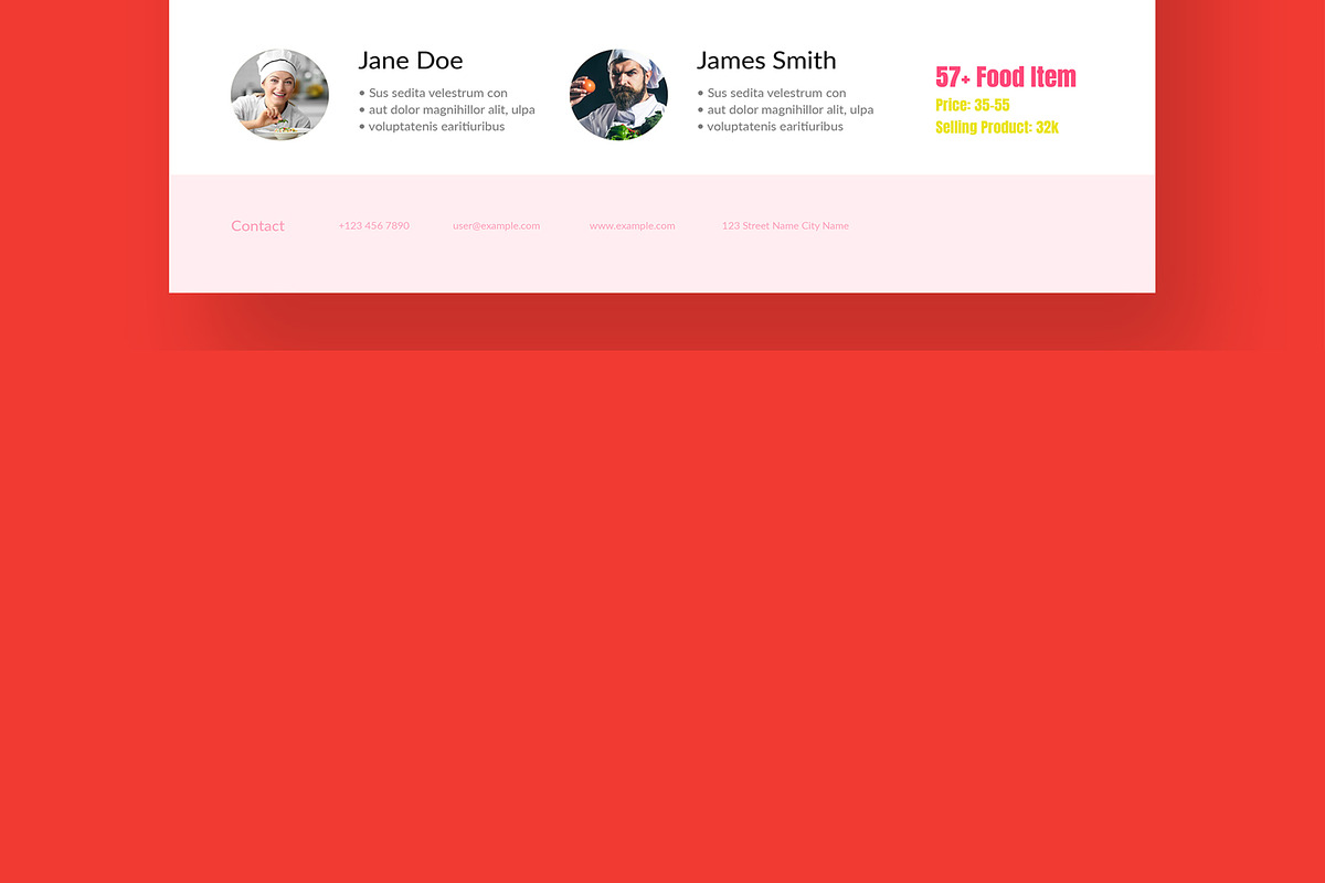 Food Agency Landing Page Layout, an UI Kit Template by CreativeShaper (Photo 6 of 6)