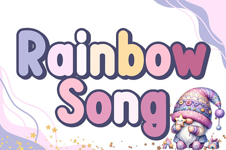 Rainbow Song - Handwritten, a Handwritten Font by Charmingbear59.design