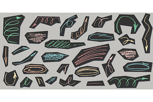 Hand-drawn chalk arrows and scribble, an Illustration by Zimages