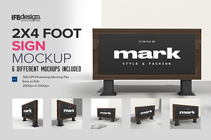 2x4 Outdoor Sign Mockup