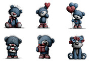 Whimsical Valentine Teddy Bear, an Illustration by CreationArt (Thumbnail 2 of 6)