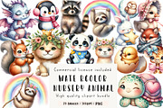 Baby Animal Nursery Sublimation, an Illustration by CreationArt (Thumbnail 1 of 5)