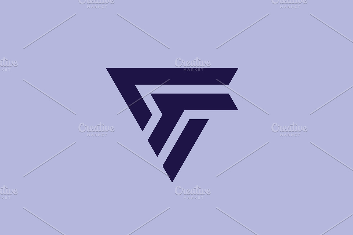 letter FV or VF triangle logo, a Branding & Logo Template by Rasagama Studio