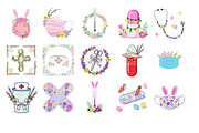 Watercolor Easter Medical Clipart, a Healthcare Illustration by InkyQueenArt (Thumbnail 5 of 7)
