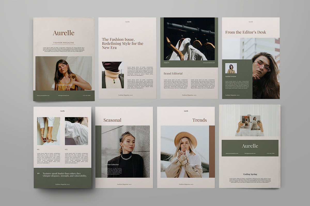 Aurelle Fashion Magazine Template, a Magazine Template by Portocraft (Photo 6 of 6)