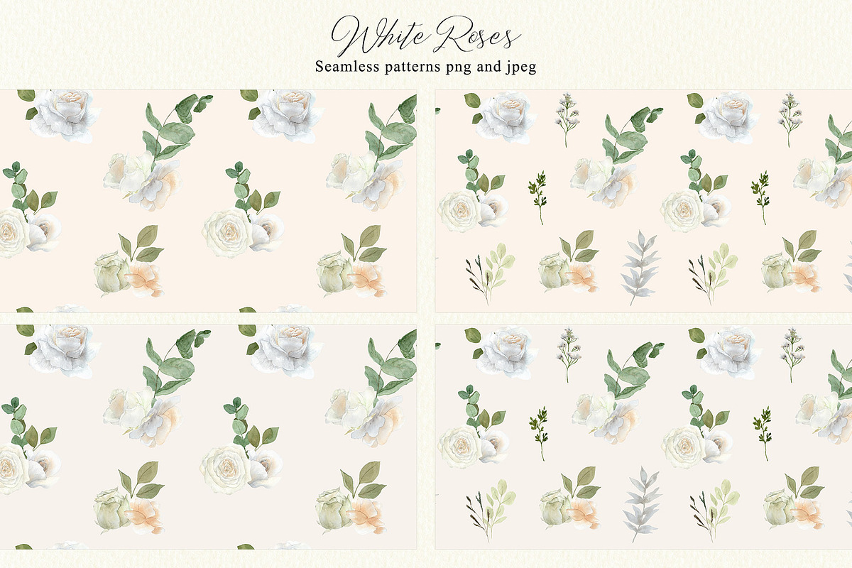 White roses wedding invitation cards