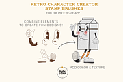 Retro Character Creator Brush Set, a Brush Add-On by Mabel & Bea (Thumbnail 9 of 9)