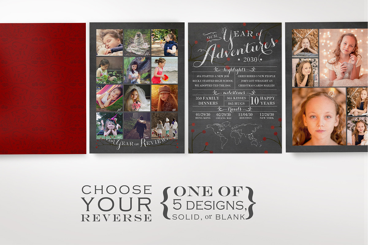 Chalkboard Christmas Photograph Card, a Card Template by The Geekery Store (Photo 3 of 4)