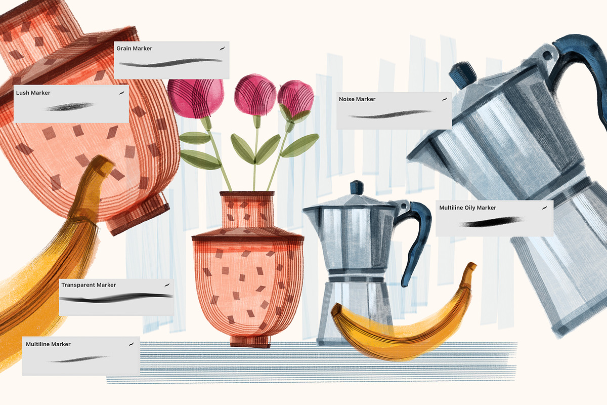 PROCREATE SKETCHBOOK BRUSHES, a Brush Add-On by AlexandraArt (Photo 4 of 7)