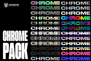 JPEGARCHIE CHROME LAYER STYLES PACK, a Layer Style Add-On by jpegarchie