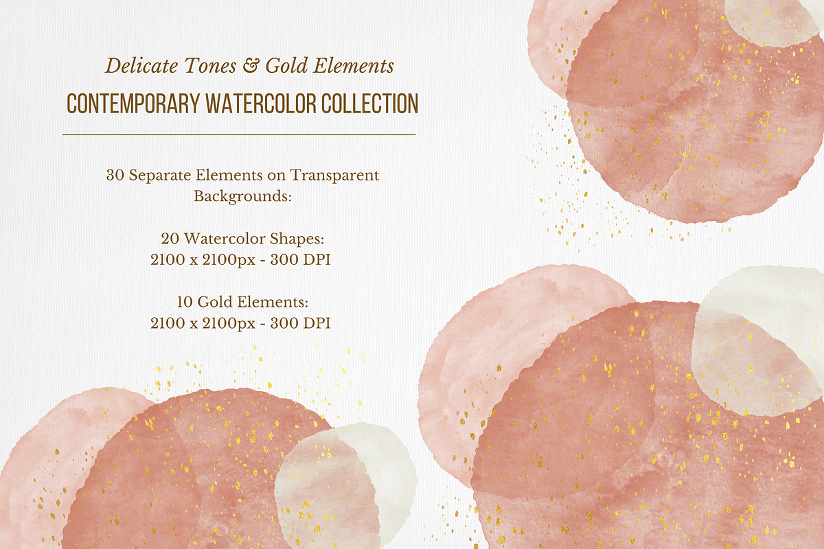 Contemporary Shapes and Gold Clipart, a Texture Graphic by Minky Moo Creations (Photo 2 of 14)
