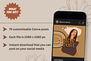 75 Boho Instagram Post Templates, a Social Media Template by The Lone Crowd (Thumbnail 7 of 8)