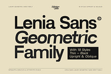 Lenia Sans | Luxury Geometric Family