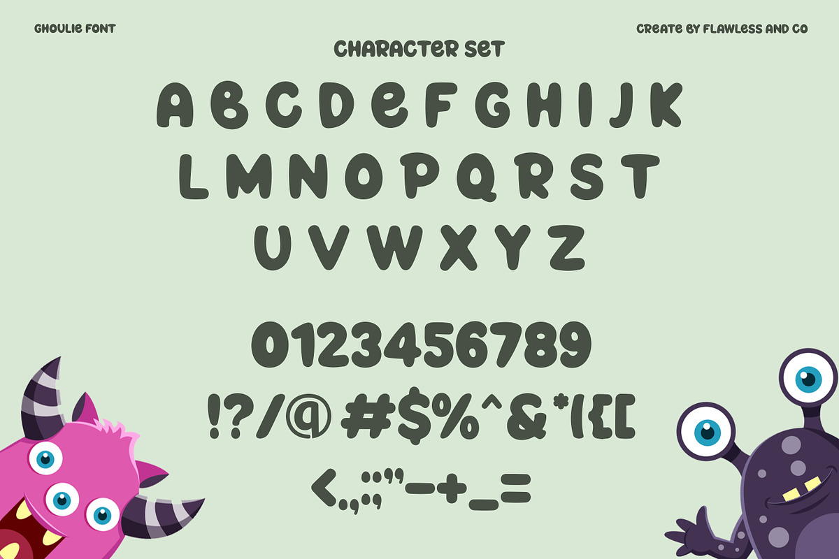 Ghoulie - Display Monster Font, a Font by Flawless And Co (Photo 8 of 10)