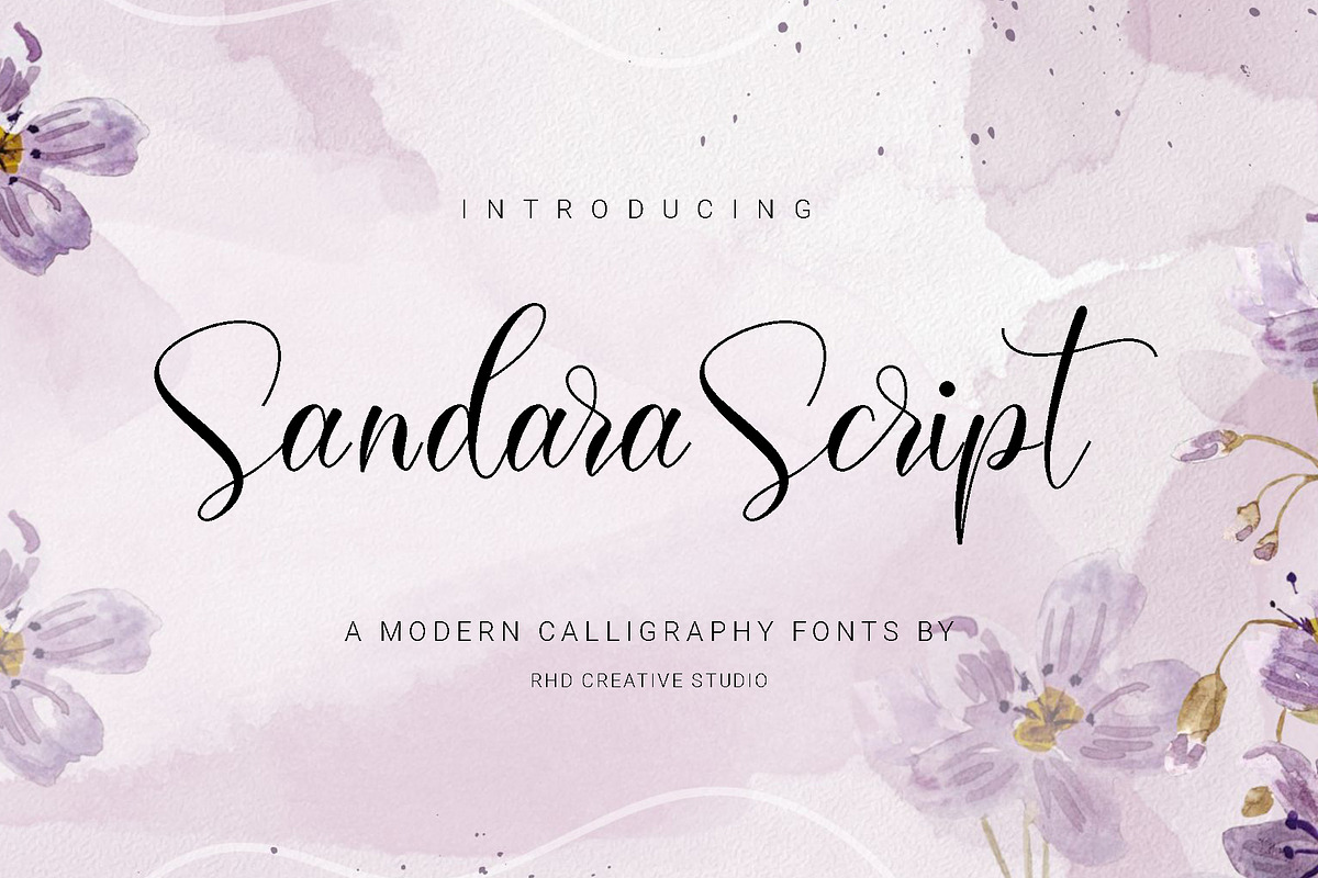 Sandara Script- A Modern Calligraphy, a Script Font by RHD Creative Studio (Photo 1 of 12)