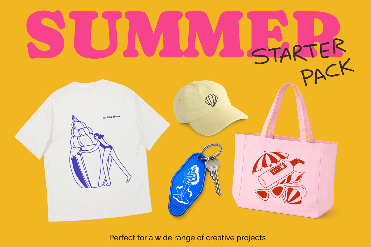 Warm Days: Summer Line Art, a Person Illustration by Olly Kava (Photo 7 of 10)