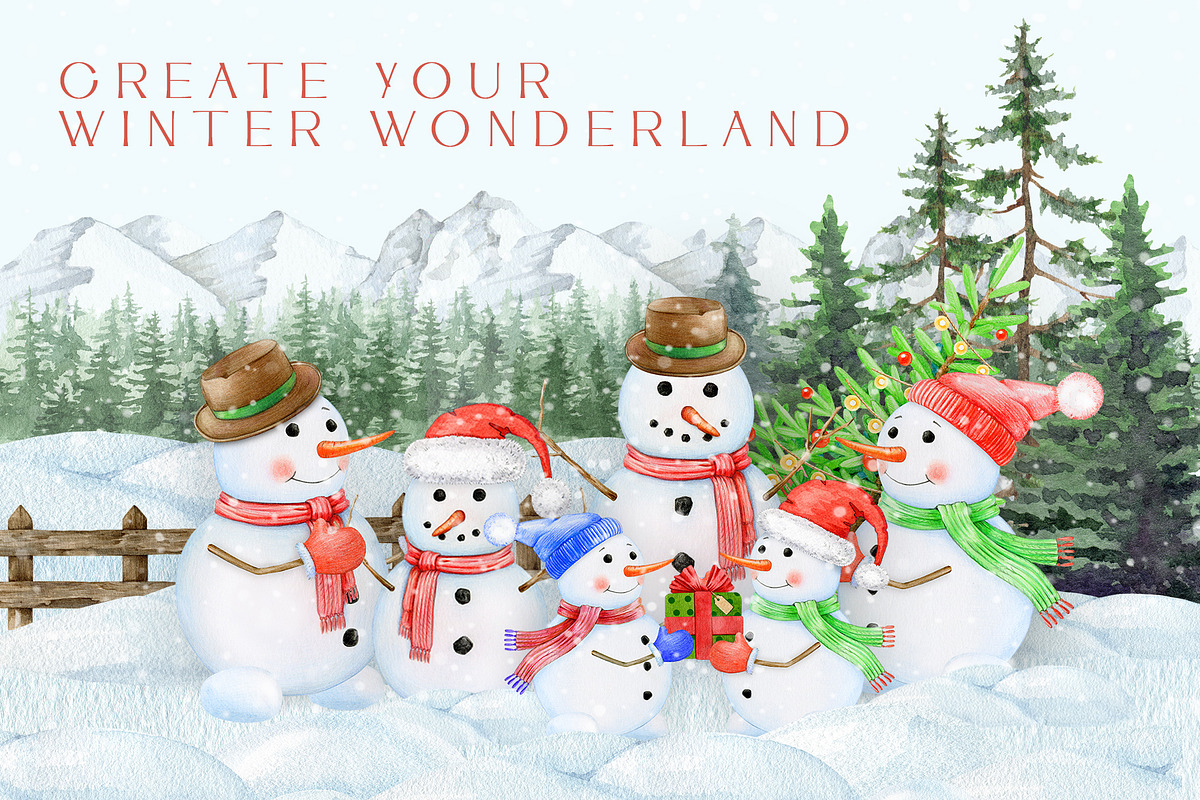 Winter Wonderland Clipart, a Seasonal Illustration by AnitaPol (Photo 19 of 20)