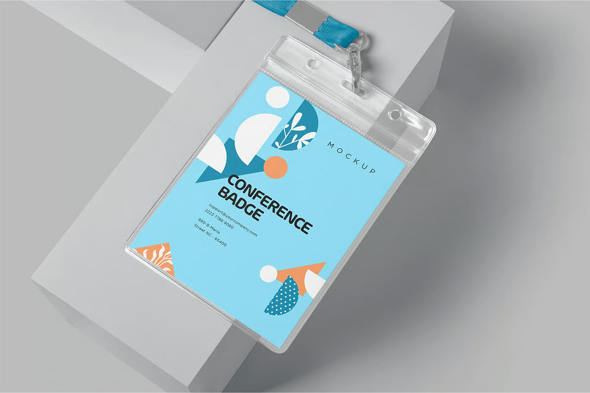 Conference Badge Mockups, an Advertising Mockup by megostudi0 (Photo 2 of 7)