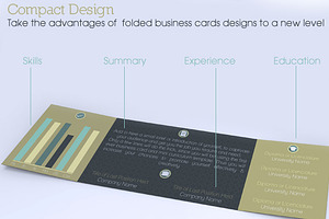 Foldable Business Card & Mini CV