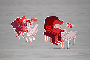 Die Cut Stickers Mock-Up