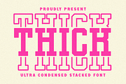 Thick Stacked - Display Typeface, a Slab Serif Font by Pian45 Studio (Thumbnail 1 of 6)