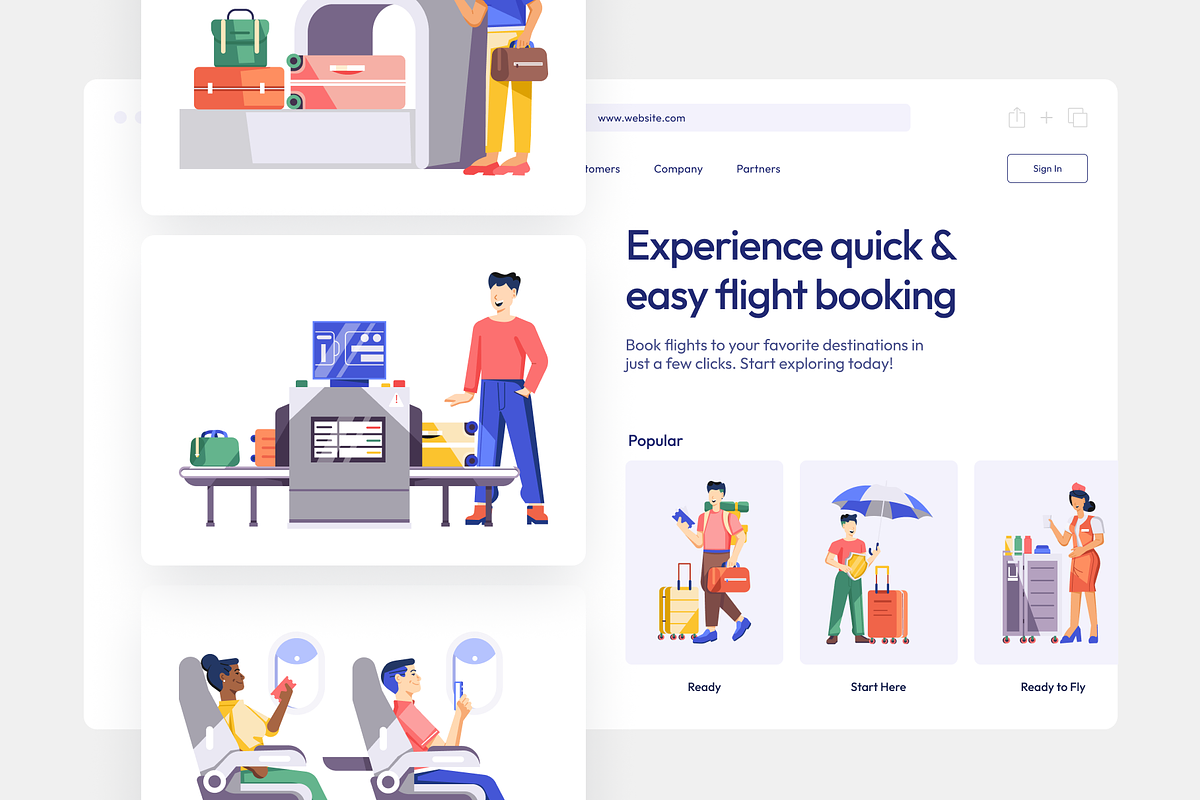 Airline Booking Illustrations, a Person Illustration by Vectors Market (Photo 4 of 8)