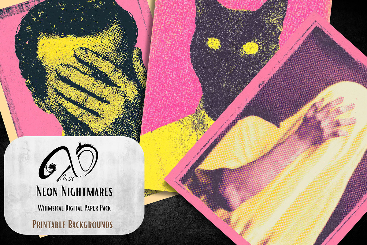Neon Nightmares: Retro Horror, a Background Graphic by NiiiNArt (Photo 3 of 9)