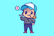 Cute Boy Wth Baseball Stick Cartoon, a Person Illustration by Catalyst Labs (Thumbnail 2 of 3)
