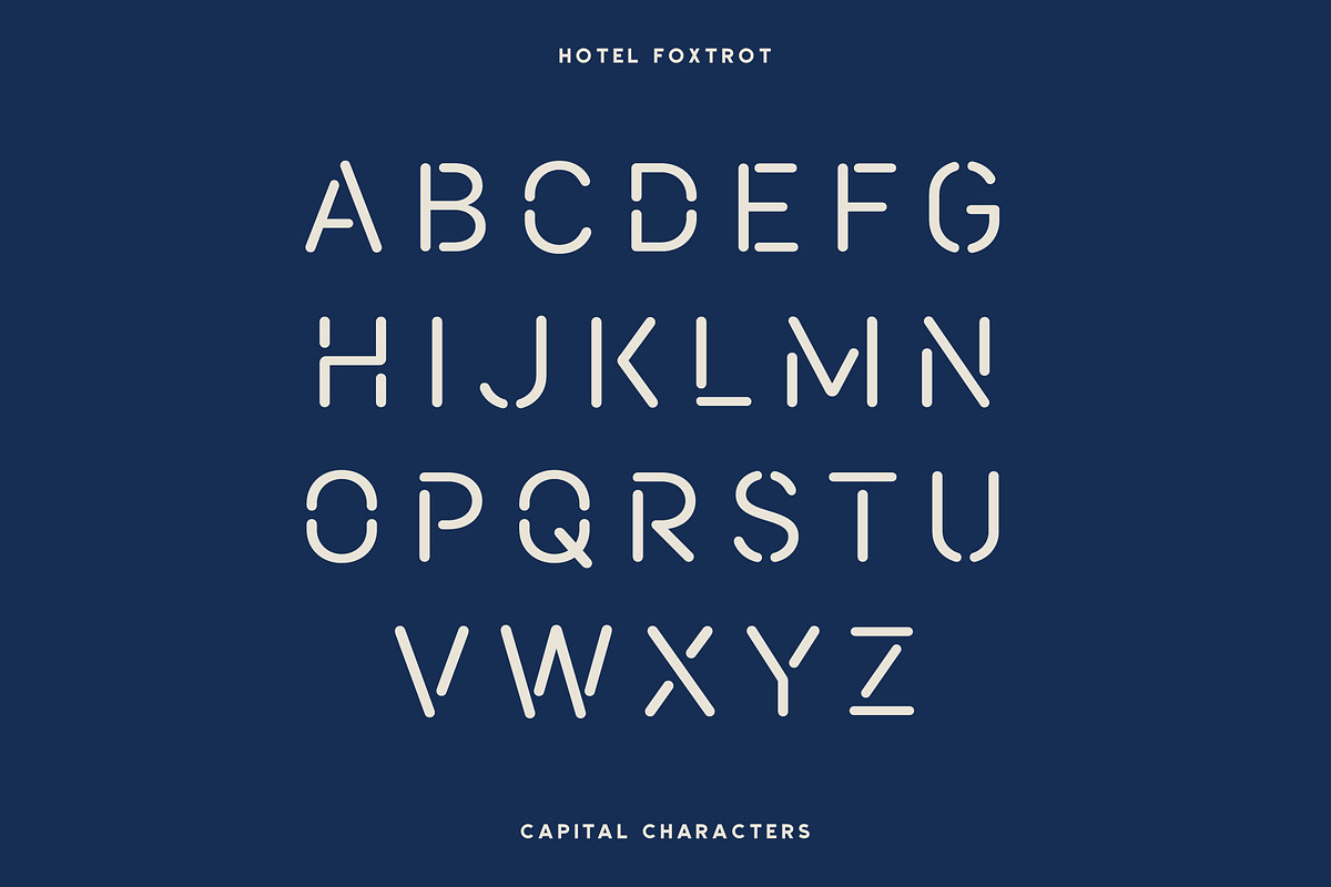 Hotel Foxtrot - Modern Stencil, a Font by Creative Type (Photo 7 of 9)